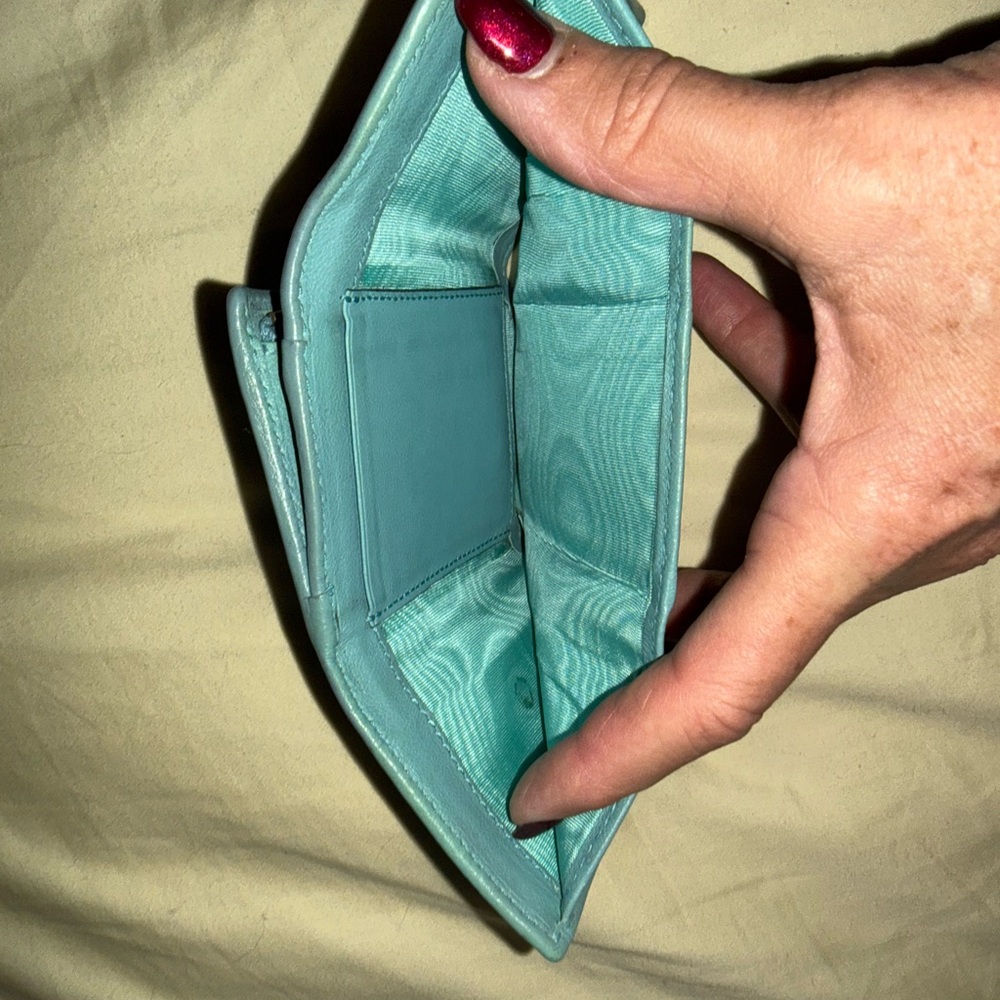 Gucci Teal Leather Wallet with Bamboo Accent - Picture 9 of 10